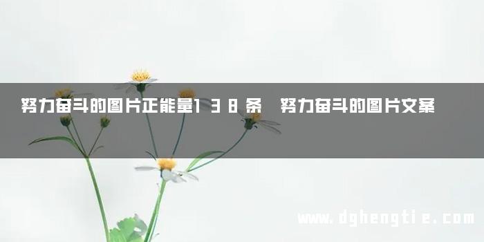 努力奋斗的图片正能量138条 努力奋斗的图片文案